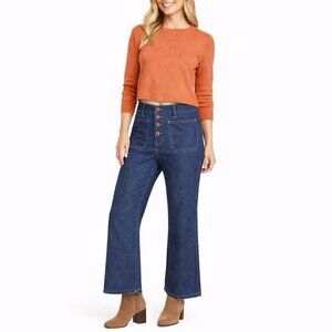 2/$30 ZARA Size 2 High-Waisted Wide Leg Denim Jeans With Button Fly